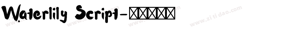 Waterlily Script字体转换